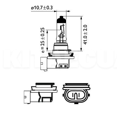 Галогенна лампа H8 35W 12V WhiteVision +60% блістер PHILIPS (PS 12360 B1-PHILIPS) - 3