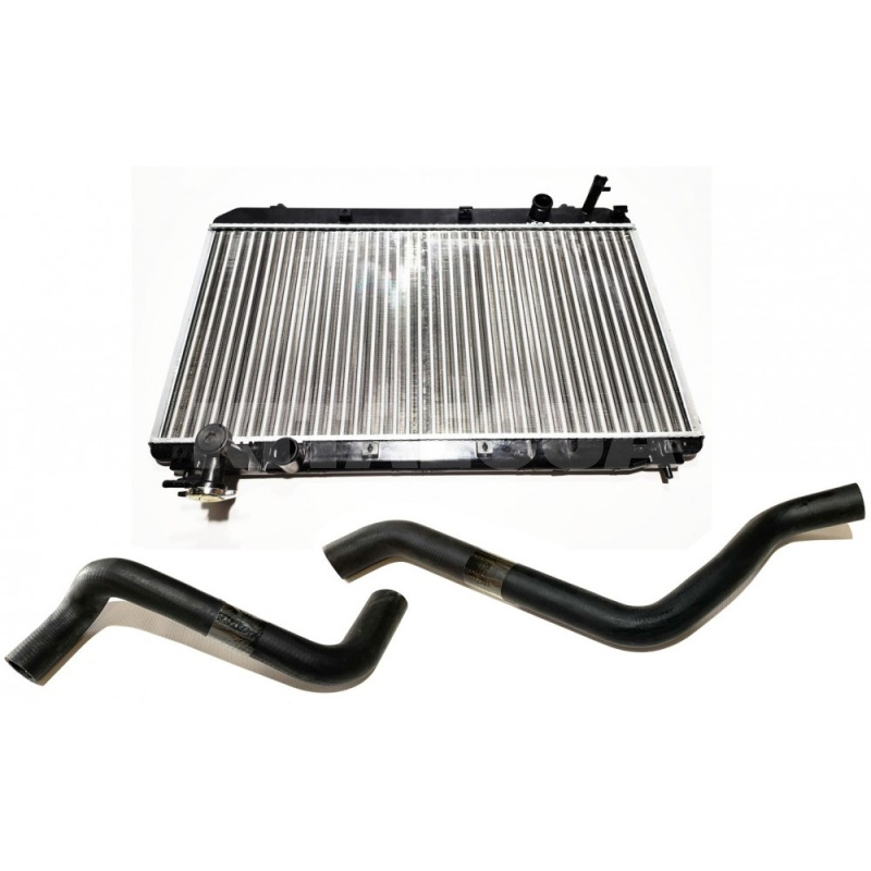 Радіатор охолодження з патрубками МКПП KIMIKO на TIGGO 2.0-2.4 (T11-1301110-KM-T11-1303211-UNI-T11-1303111-UNI-K)