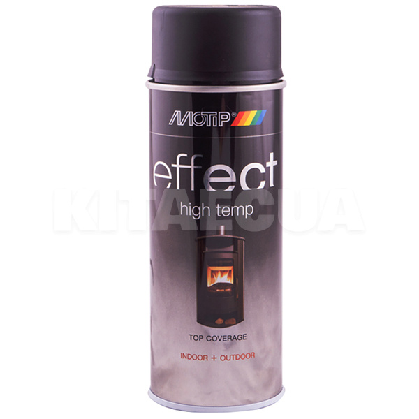 Краска черная 400мл высокотемпературная Deco Effect MOTIP (302401-Motip)