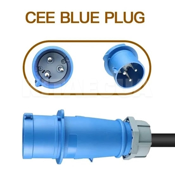 Переходник Blue CEE 32A - Schuko 16A (розетка) FEYREE (P-CEEB) - 5