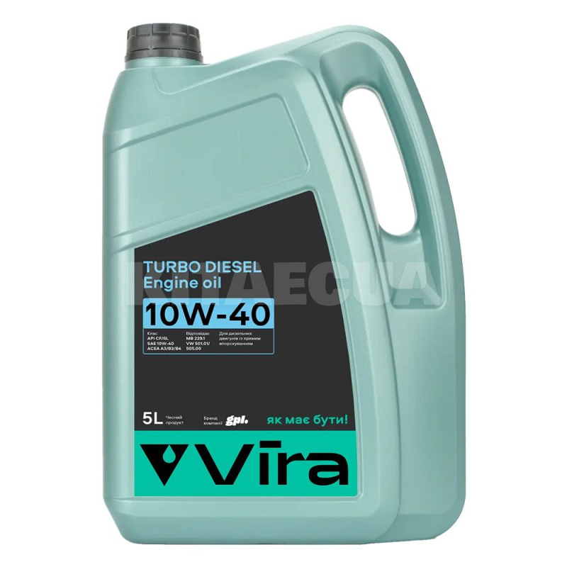 Масло моторное полусинтетическое 5л 10W-40 TURBO DIESEL VIRA (VI0301)