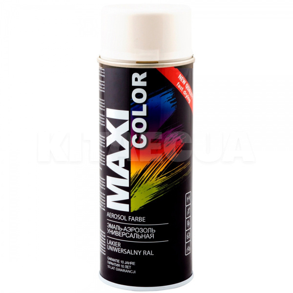 Краска-эмаль белая 400мл универсальная декоративная MAXI COLOR (MX9010-MAXI COLOR)