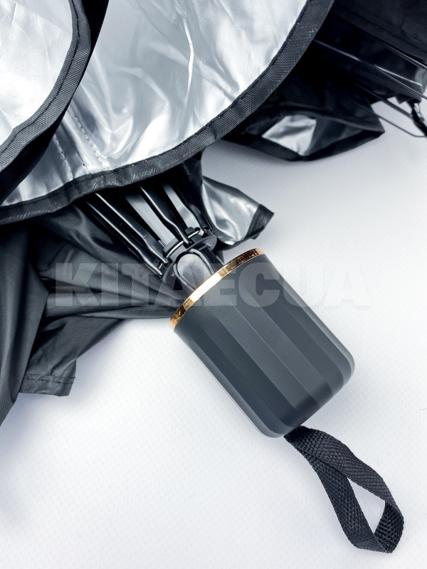 Зонт автомобильный солнцезащитный 140*80см в кожаном чехле (00000070147) - 3