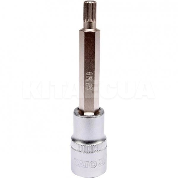 Головка торцевая с насадкой SPLINE 8 мм 1/2" 100 мм YATO (YT-04352)