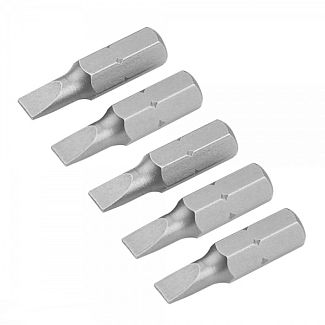 Набор бит S2 прямой шлиц 3-4-4.5-5.5-6.5 х 25 мм TOLSEN