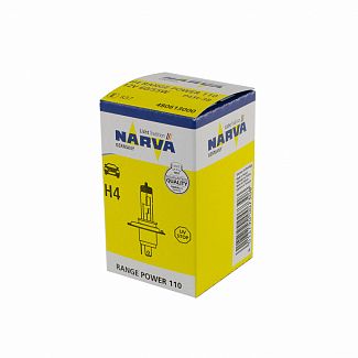 Галогенная лампа H4 P43t 60/55W 12V RANGE POWER +110% NARVA