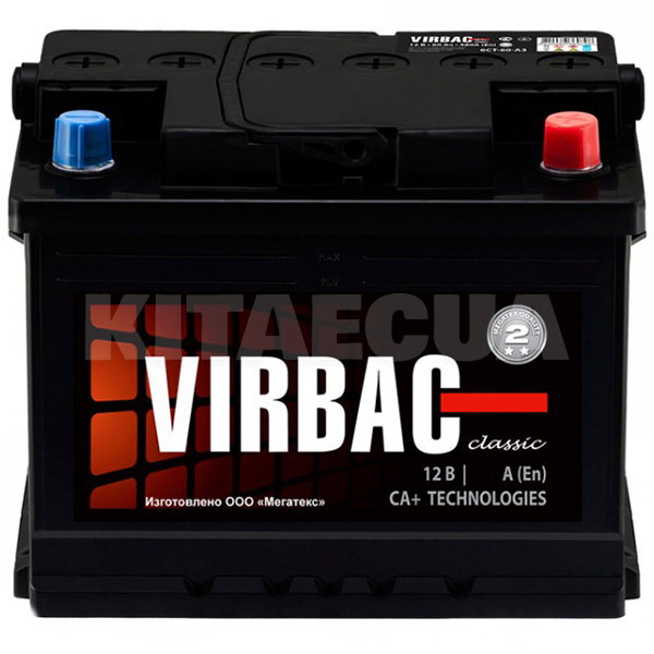 Акумулятор автомобільний 75Ач 570А "+" зліва VIRBAC (6СТ-75-АЗ-Virbac-cla)