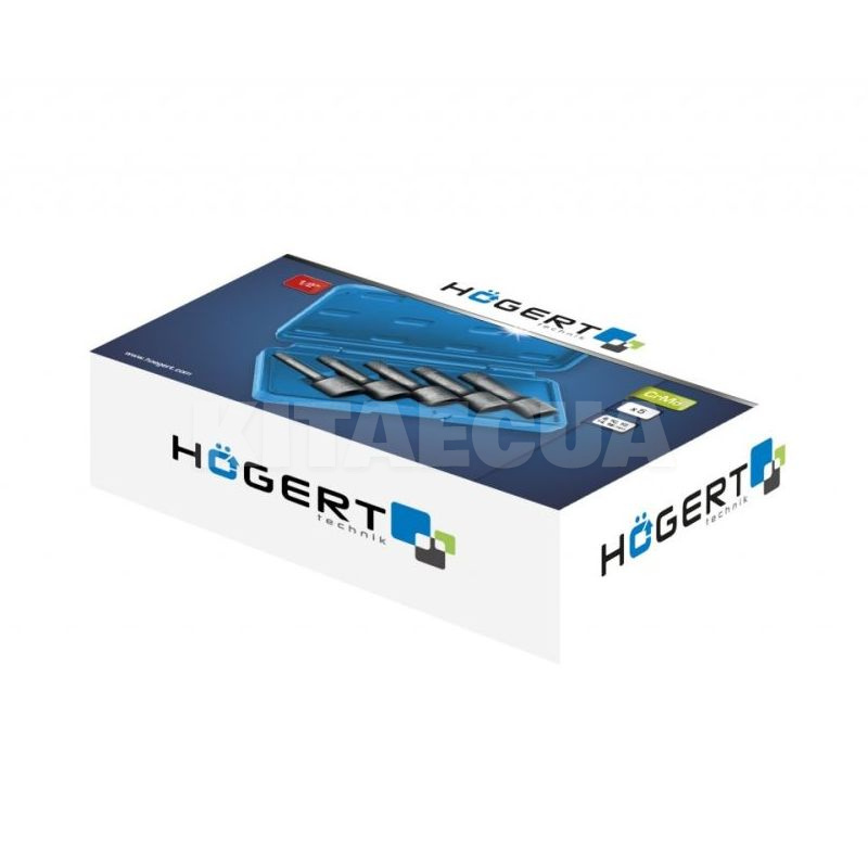 Набор эстракторов для поврежденных болтов и гаек 5 шт HOGERT (HT8G403) - 2