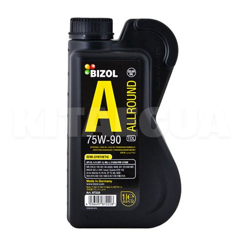 Масло трансмиссионное полусинтетическое 1л 75W-90 Allround Gear Oil TDL BIZOL (87220) - 2