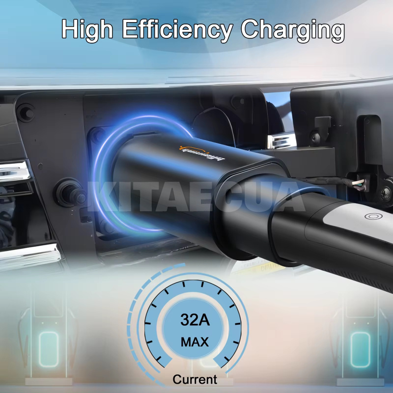 Перехідник Guwieyg 7.4 кВт 32А 1-фаза Type Tesla (станція) - GB/T AC (китайське авто) GUWIEYG (P-TSGBT) - 9