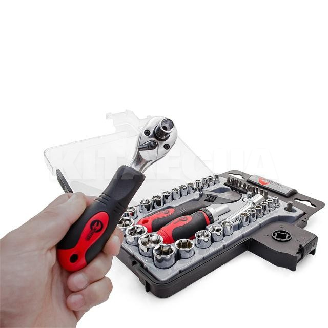 Набор инструментов 3/8" & 1/4" 43 предмета Cr-V Intertool (ET-6003) - 4