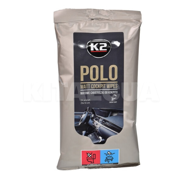 Влажные салфетки для авто Polo Matt Wipes для панели 24шт/уп K2 (K425)