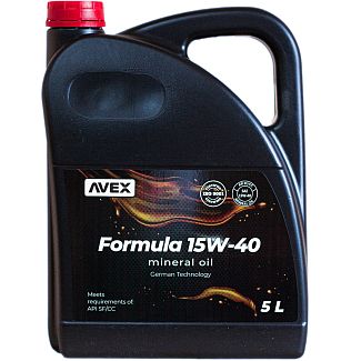 Масло моторное FORMULA 5л 15-W40 минеральное AVEX