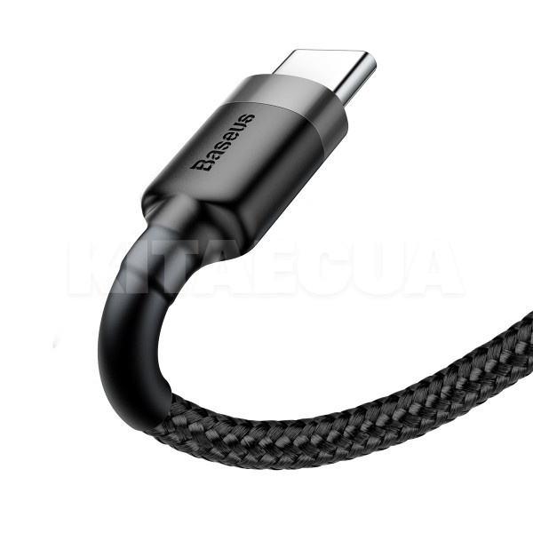 Кабель USB Type-C Cafule 3А 1м сірий/чорний BASEUS (CATKLF-BG1) - 7