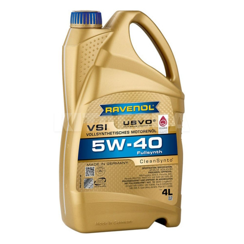 Масло моторне синтетичне 4л 5w-40 vsi RAVENOL (RAV VSI SAE 5W40 4L)