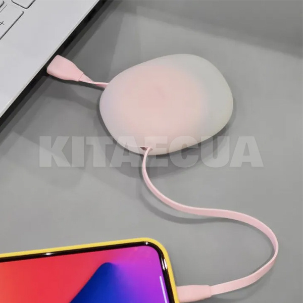 Кабель USB - Lightning 2A Lets Go Little Reunion One-Way Stretchable 1м розовый BASEUS (CALRN-24) - 2
