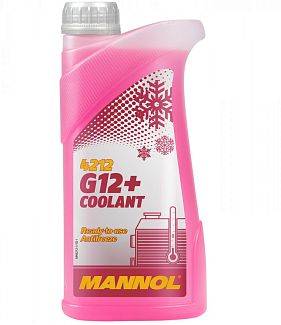 Антифриз красный 1л G12+ -40°C Mannol