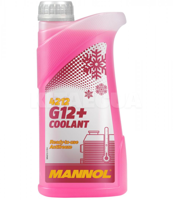 Антифриз красный 1л G12+ -40°C Mannol (MN4212-1)