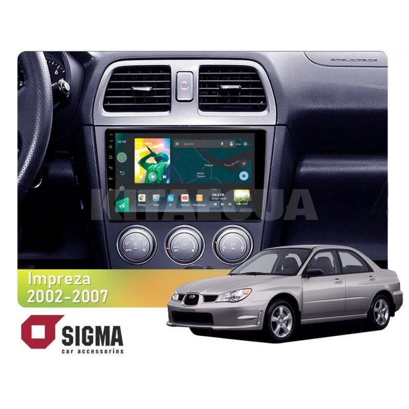 Штатна магнітола X9232 2+32 Gb 9" Subaru Impreza GD 2002-2007 SIGMA4car (33775)