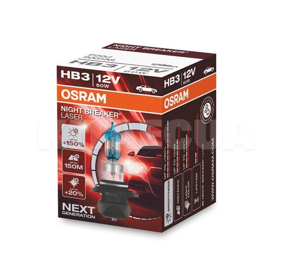 Галогенная лампа HB3 60W 12V Night Breaker +150% Osram (OS 9005NL) - 4