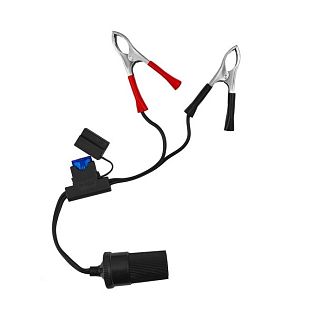 Переходник в прикуриватель с зажимами и предохранителем Winso