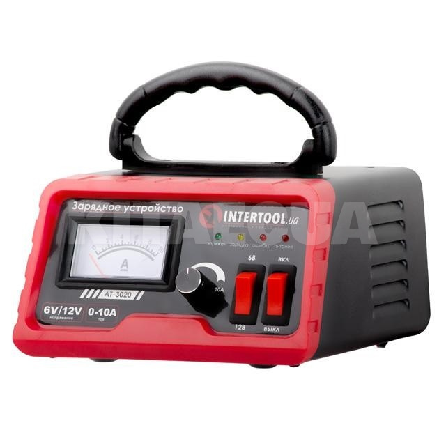 зарядний пристрій для акумулятора 6В/12В 10А 120Ач Intertool (AT-3020) - 2