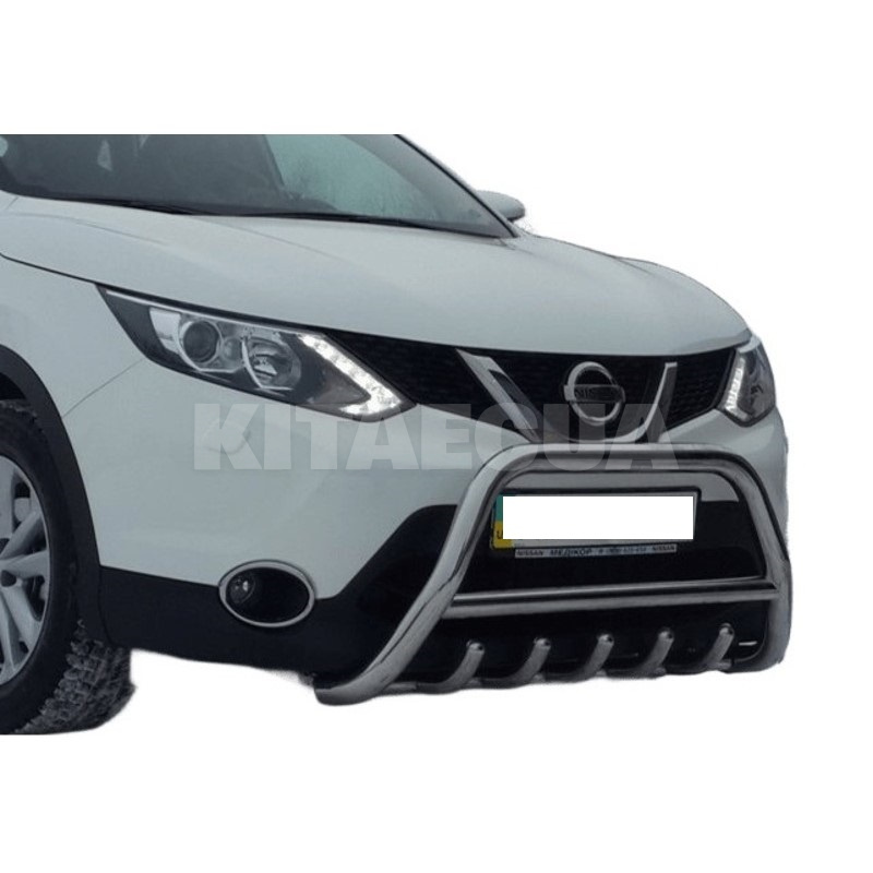 Кенгурятник WT003 Nissan Qashqai 2014-2021 нержавеющая сталь CAN (dug679415) - 3