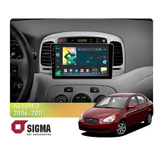 Штатна магнітола X9464 4+64 ГБ 9" Hyundai Accent 3 2006-2011 SIGMA4car