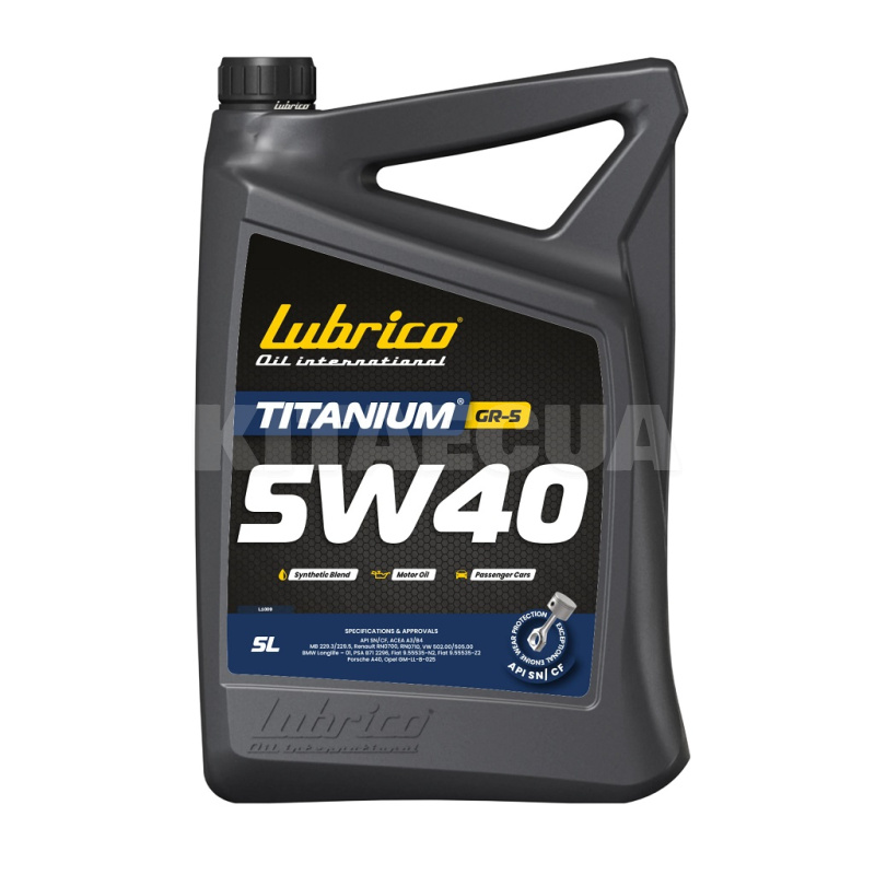 Масло моторне синтетичне 5л 5W-40 TITANIUM GR-5 LUBRICO (L-1009-10100050)