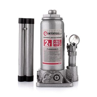 Домкрат гидравлический бутылочный до 2 т (135мм-345мм) Intertool