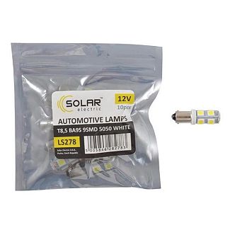 LED лампа для авто BA9s 12V (комплект) 10шт. Solar