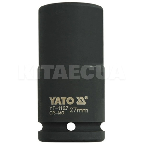 Головка торцева ударна 6-гранна подовжена 27 мм 3/4" 90 мм YATO (YT-1127)