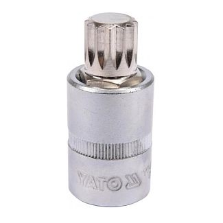 Головка торцевая с насадкой SPLINE 16 мм 1/2" 55 мм YATO