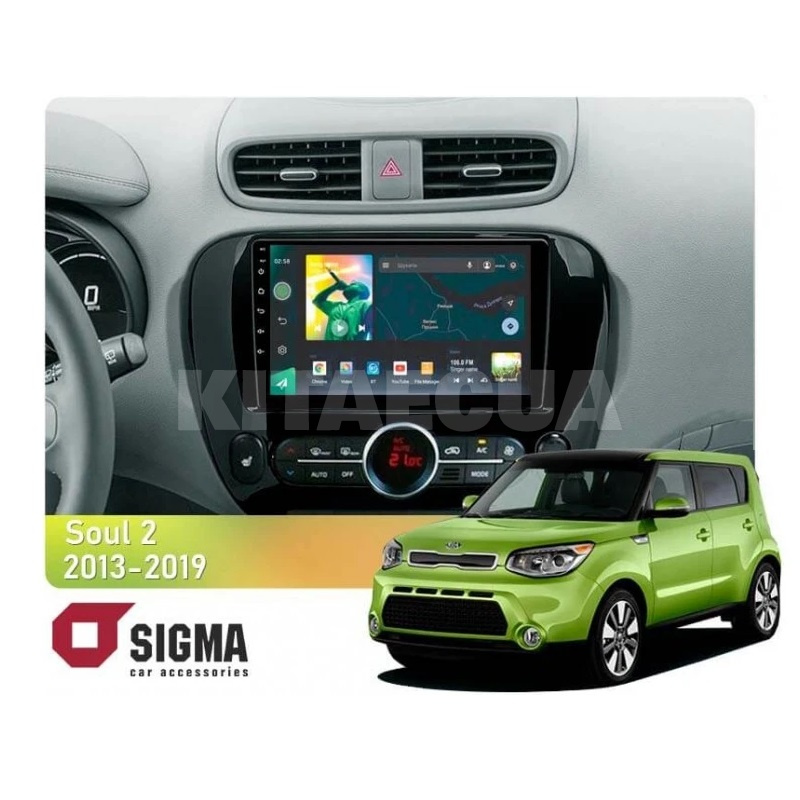 Штатна магнітола X9232 2+32 Gb 9" Kia Soul 2 PS 2013-2019 (A) SIGMA4car (33487)