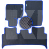 коврики в салон Renault Scenic 2 (2003-2009) черные с синим кантом + лого EVA (38 31-EVA-BL-T6-BLU)