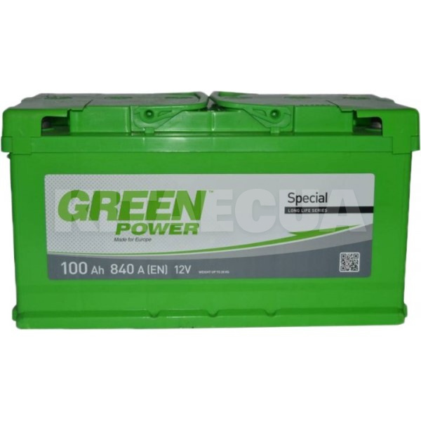 Акумулятор автомобільний 100Ач 840А "+" праворуч Green Power (22364)