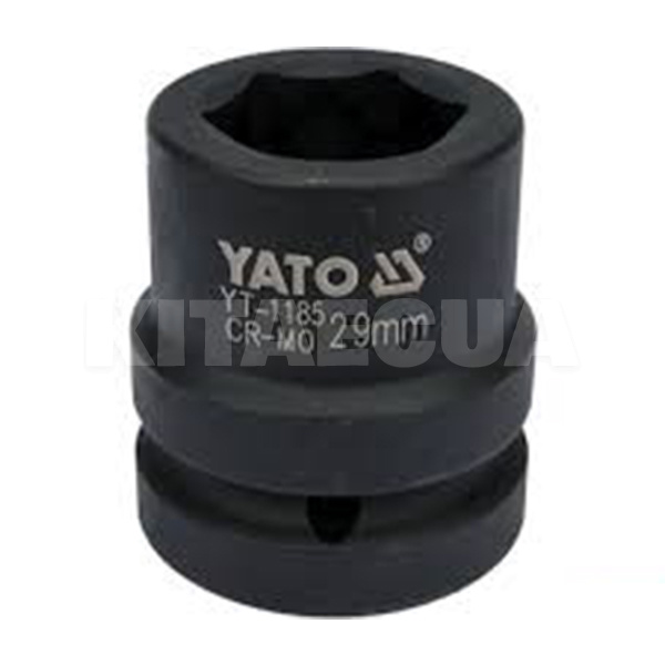 Головка торцева ударна 6-гранна 29 мм 1" 60 мм YATO (YT-1185)