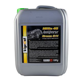 Антифриз зеленый 10кг g11 -40°с mega40 VipOil