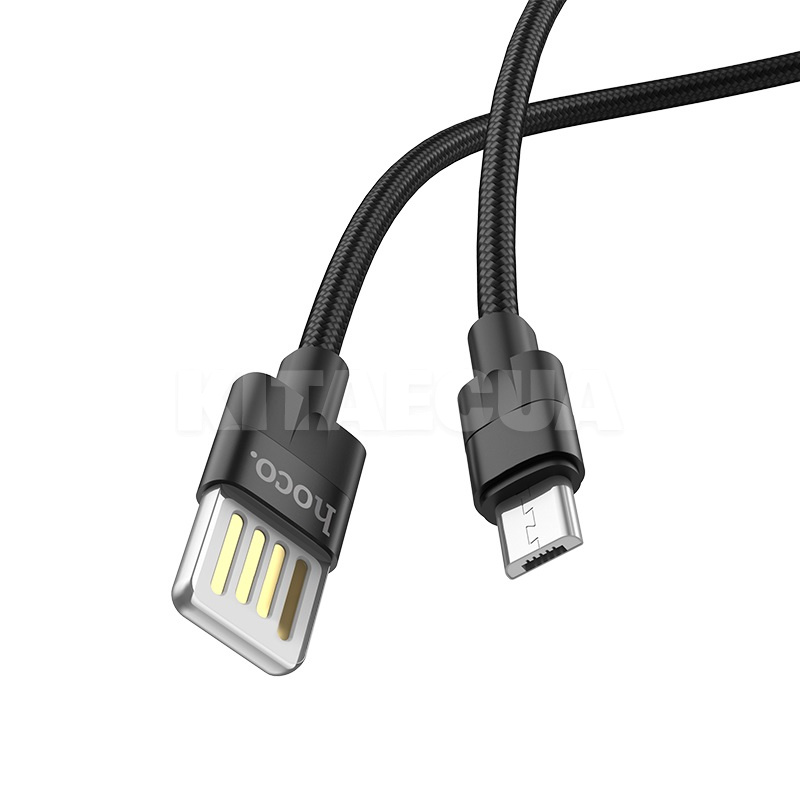 Кабель USB - microUSB 2.4A U55 1.2м черный HOCO (6957531096245)