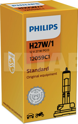 Галогенная лампа H27W 27W 12V Standard PHILIPS (PS 12059 C1)