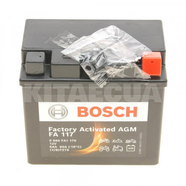 Мото аккумулятор FA 117 6Ач 90А "+" справа Bosch (0 986 FA1 170)