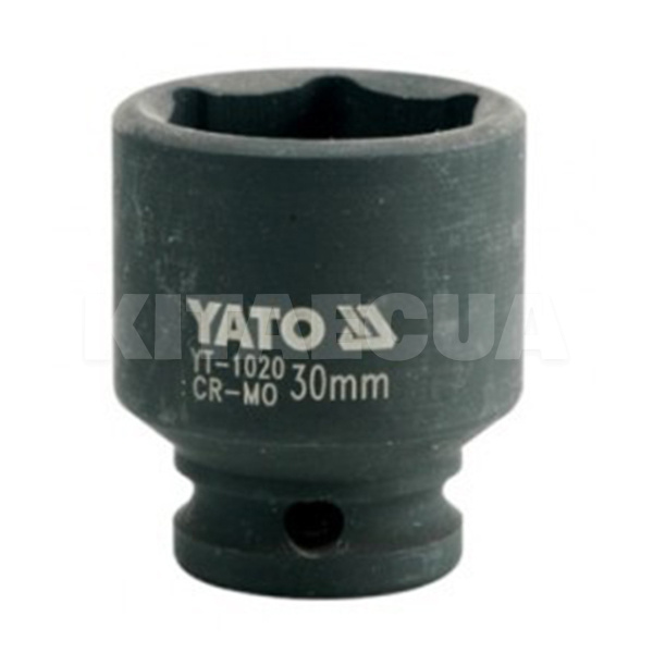 Головка торцева ударна 6-гранна 30 мм 1/2" 48 мм YATO (YT-1020)
