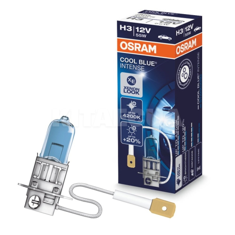 Галогенная лампа H3 55W 12V Cool Blue +20% Osram (OSR64151CBI) - 2