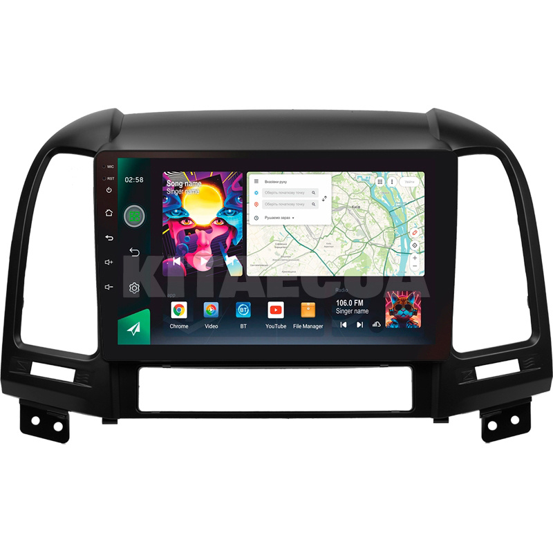 Штатная магнитола PRO 9464 4+64 Gb 9" Hyundai Santa Fe 2 2006-2012 SIGMA4car (39660)