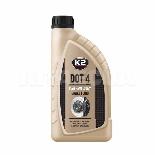 Гальмівна рідина 1л Turbo Dot 4 Brake Fluid K2 (T108)