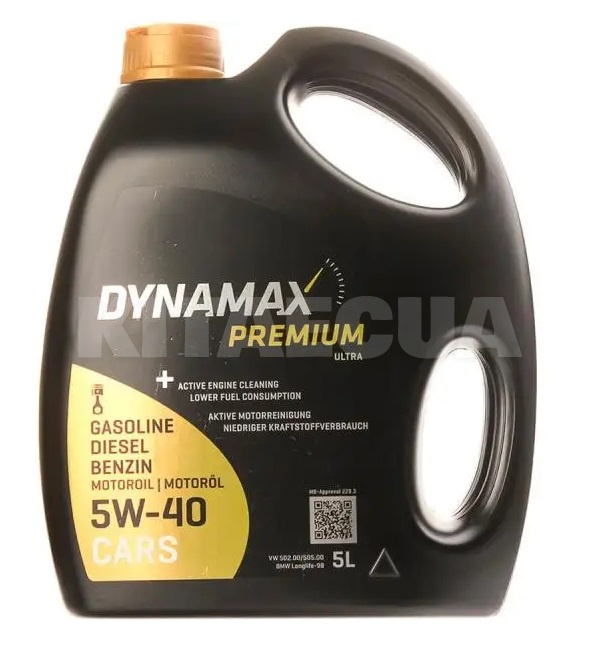 Масло моторное синтетическое 5л 5W-40 ULTRA DYNAMAX (501961)