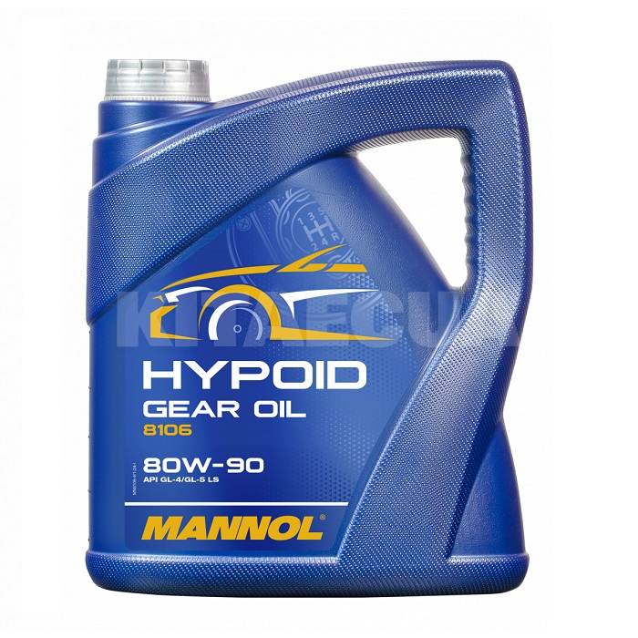 Масло трансмиссионное полусинтетическое 4л 80W-90 Hypoid Getriebeoil Mannol (MN8106-4)