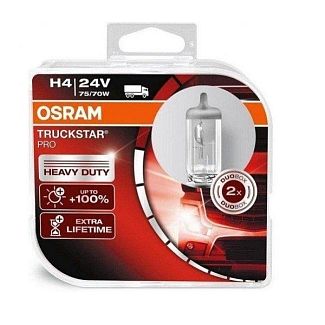 Галогенная лампа H4 75/70W 24V Night Breaker +200% комплект Osram
