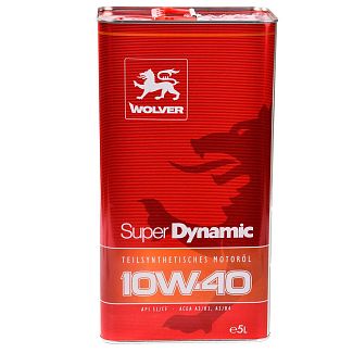 Олія моторна синтетична 5л 10W-40 Super Dynamic WOLVER