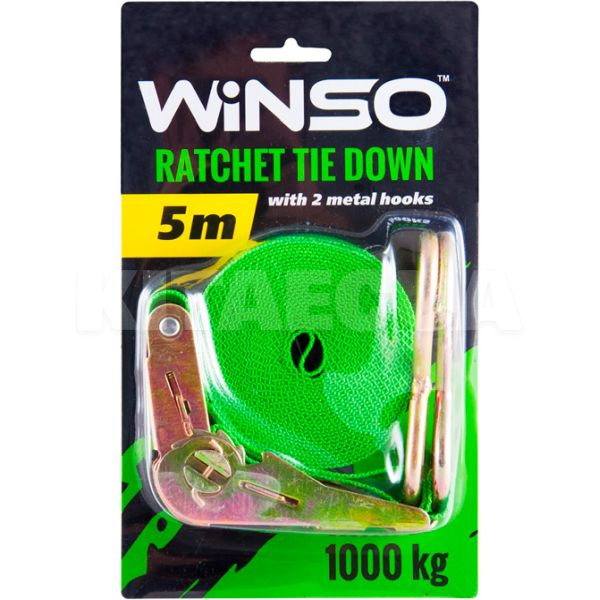 Ремень стяжной с храповым механизмом 5м 1т Winso (141500) - 2